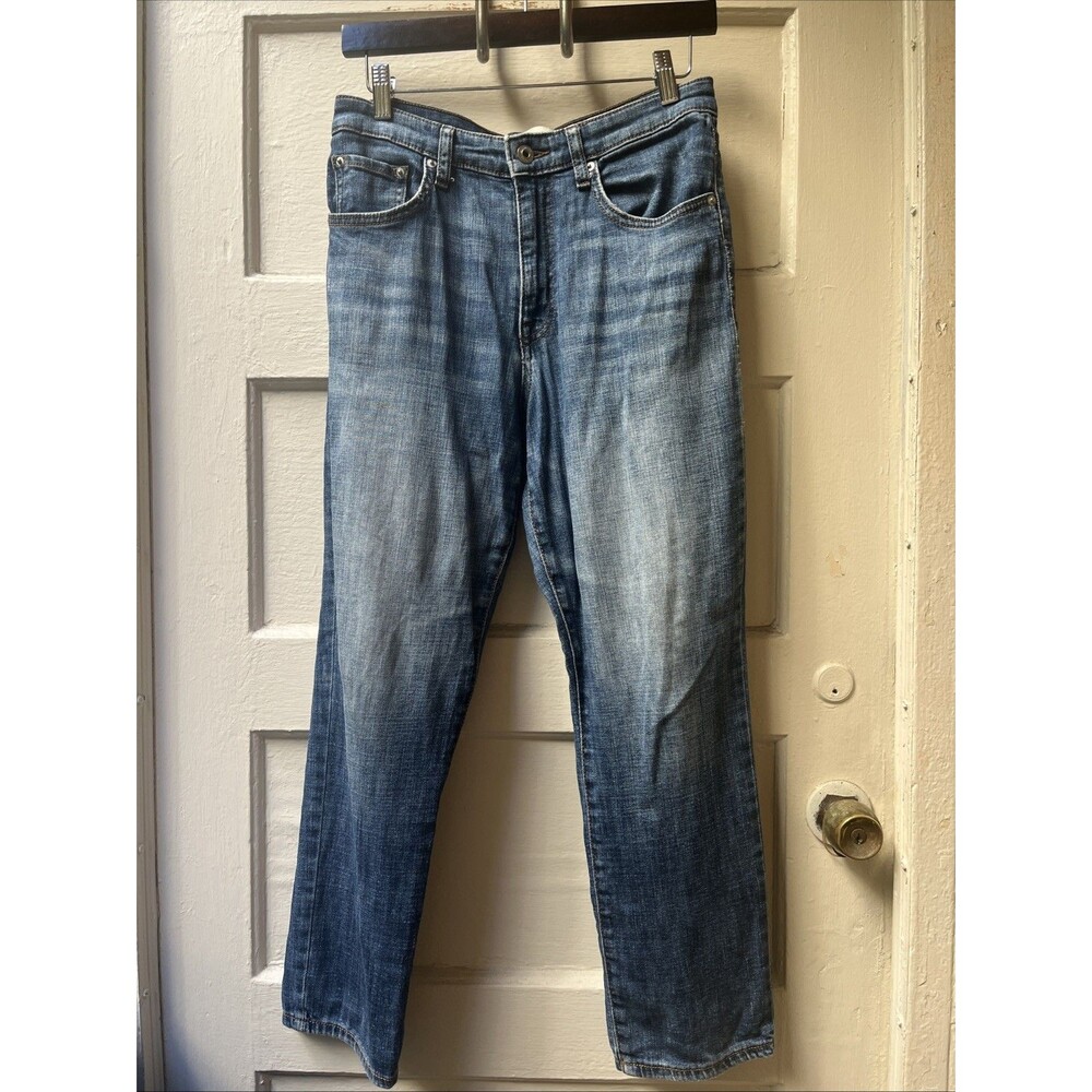 Ella Moss High Rise Slim Straight Ankle Jeans Sz 6/28 Blue Wash Cotton Stretch